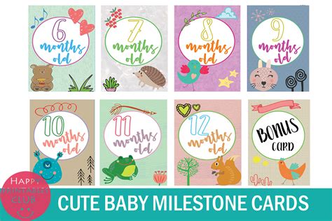 9 reviews. $19.00. Meadow Monthly Baby Milestone Cards. 2 reviews. $19.00. Vine Monthly Baby Milestone Cards $19.00. Sprig Monthly Baby Milestone Cards $19.00. From 1 month to 12 months, you won't believe how quickly they grow. Milestone cards are the perfect way to document your baby's story through the first year.